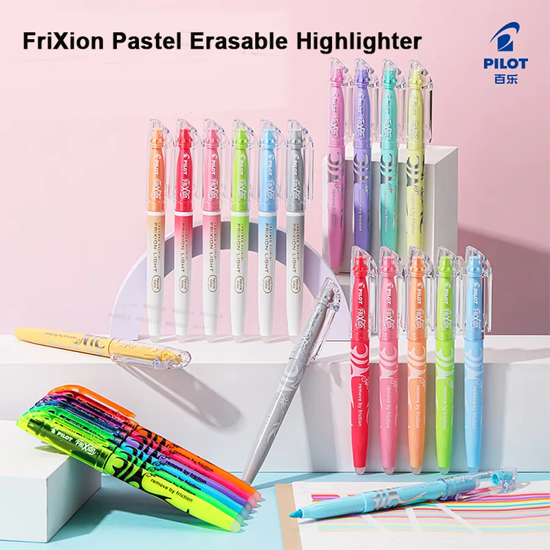 PILOT FriXion Erasable Highlighter SW-FL 0.4cm Chisel Tip Quick Qry Easy Erase Thermo-sensitive Ink Marker Study Office Supplies