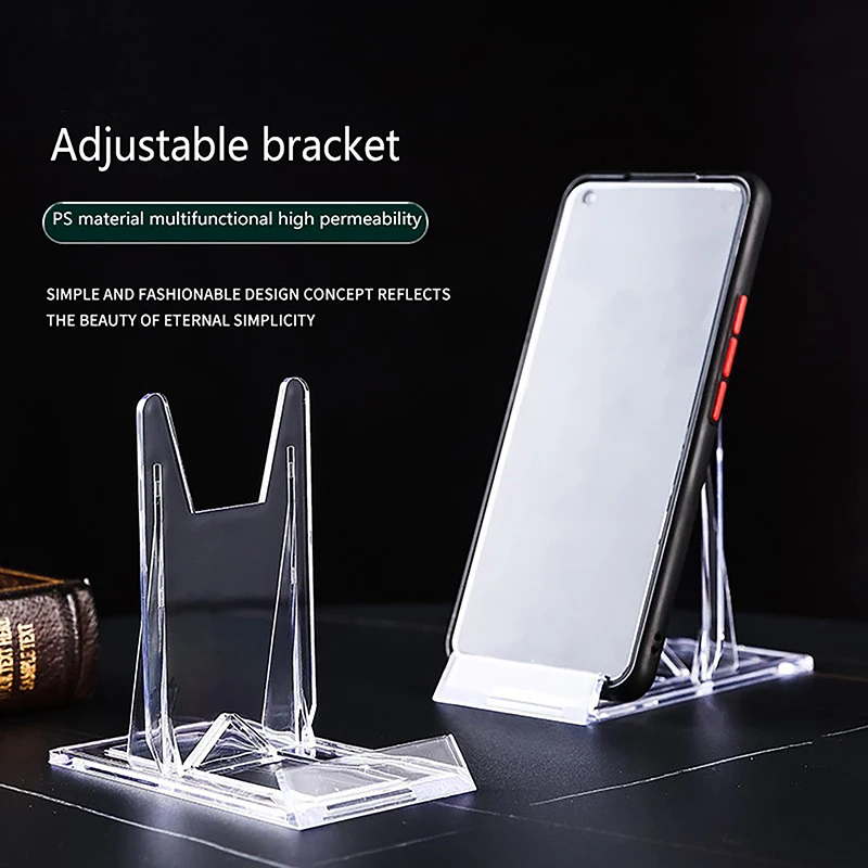 Clear Display Easels Adjustable Transparent Plastic Plate Holder Stand Pictures Frame Rack Wedding Birthday Home Decoration