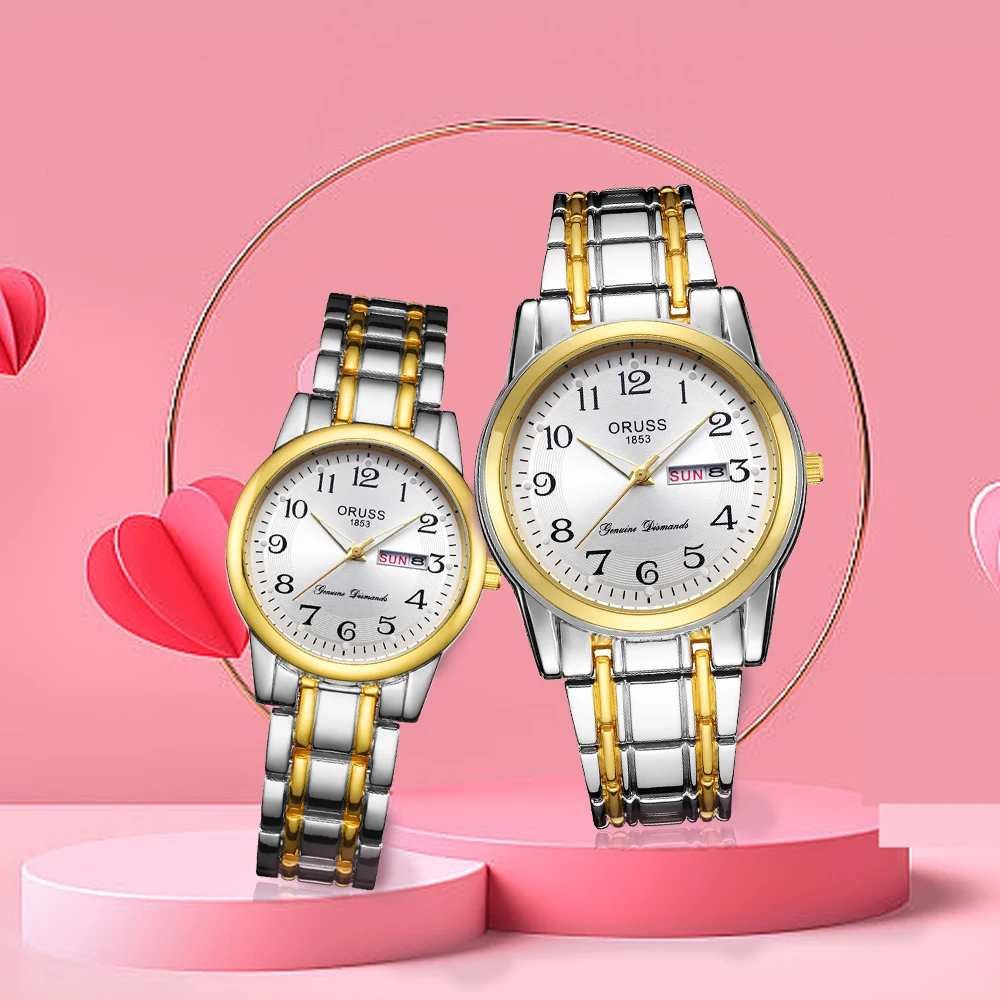 Новые романтические часы для пар, корейская версия, индивидуальный нишевый подарок, пара стильных повседневных простых часов