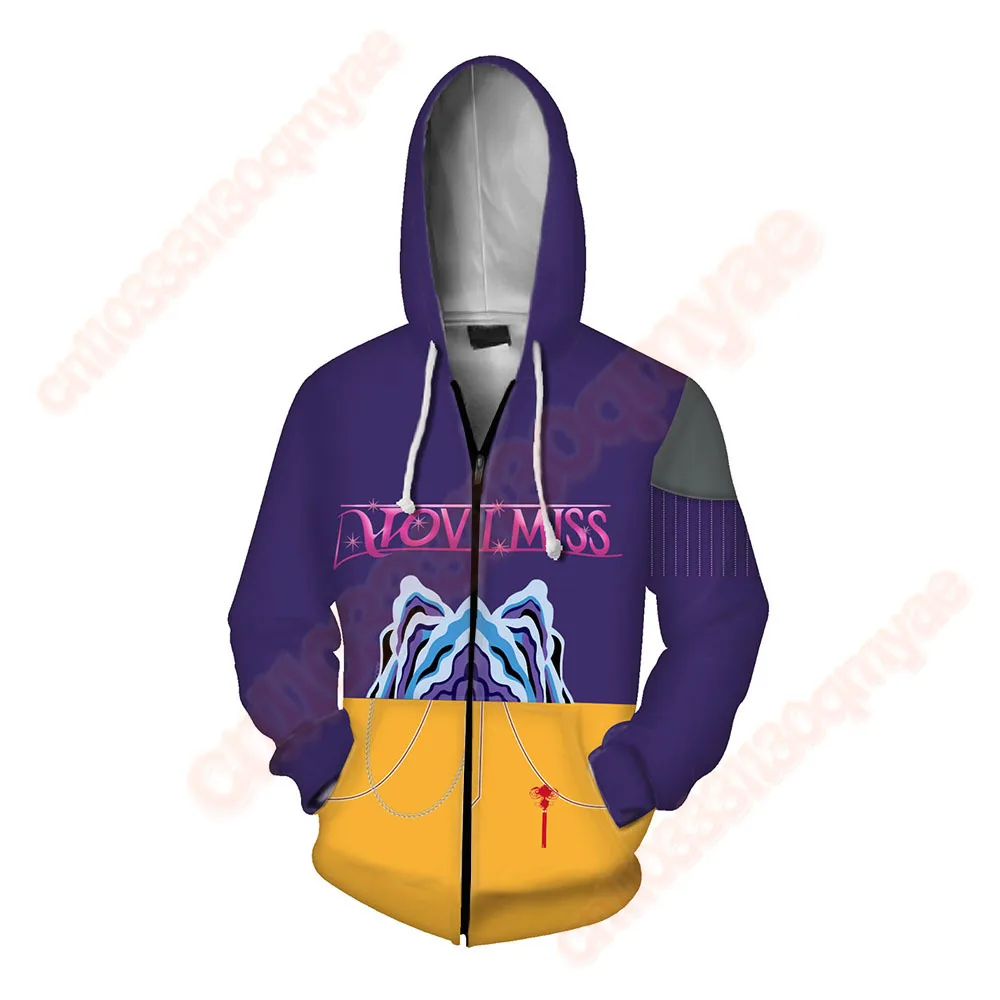 

Mira Cosplay Hoodie Rumi 3D Hooded Polyester Spring Autumn Halloween KPop Jacket Thin Party Demon Hunters Costume School Uniform