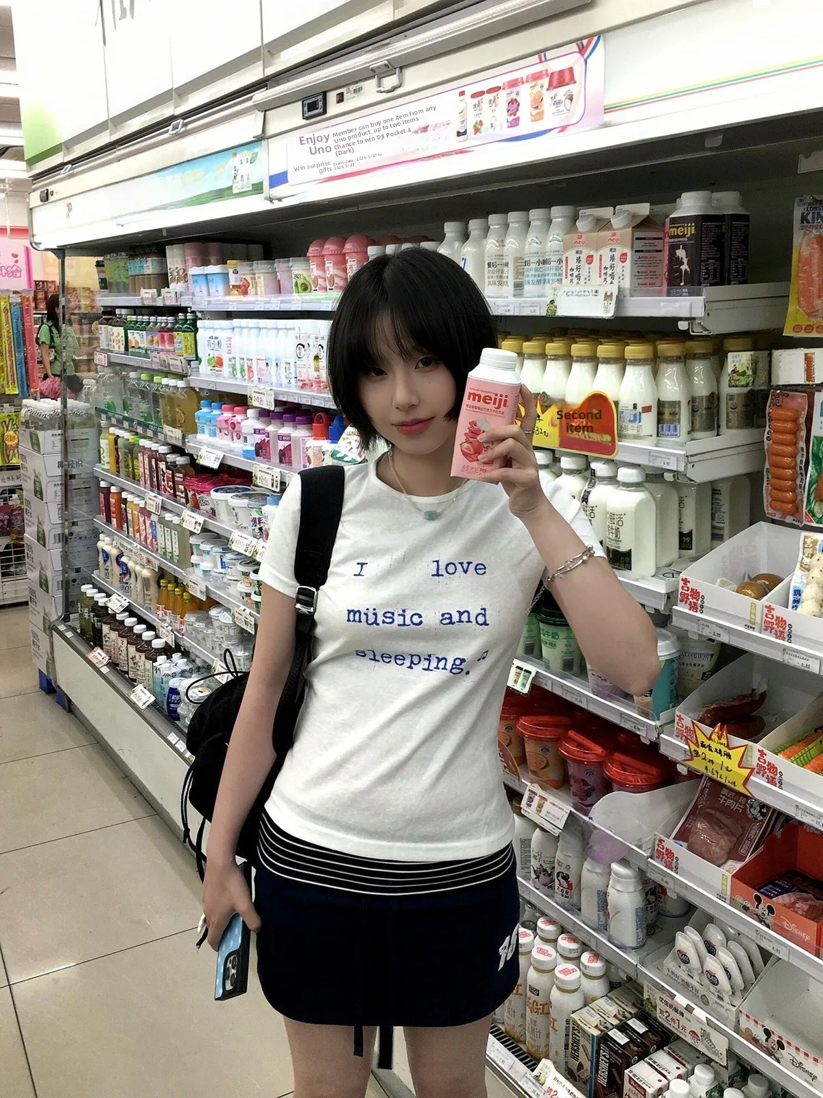 Sakura Basic Versatile Printed Letter Short Sleeve Micro Transparent Slim Fit Summer Sexy Girl T-Shirt Women's Fashion Style