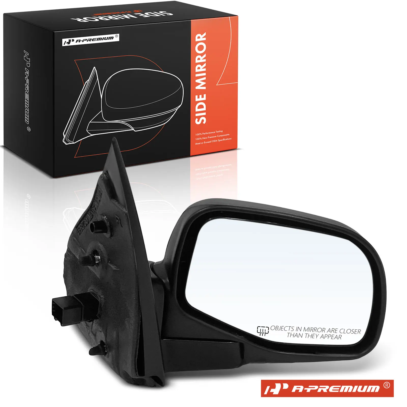 A-Premium Passenger Side Power Door Mirror for Ford Explorer 2002-2005 Explorer Sport Manual Folding Heated Puddle Light Black