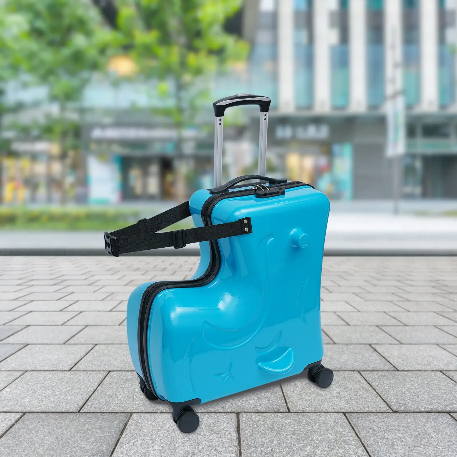 

20In Kid's Ride-on Travel Suitcase, Ride on Travel Rolling Luggage