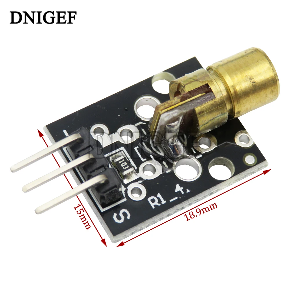 10PCS KY-008 650nm Laser Sensor Module 6mm 5V 5MW Red Laser Dot Diode Copper Head for Arduino