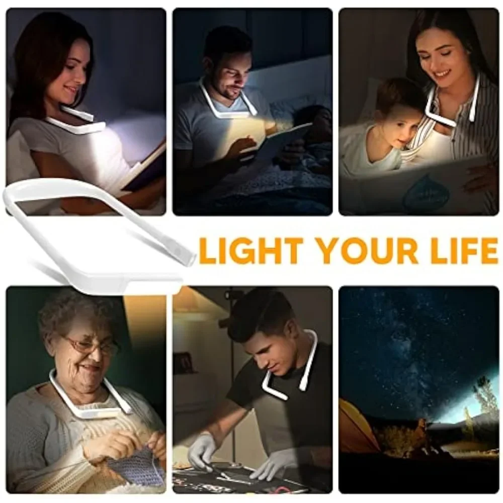 อ่านคอ Light USB ชาร์จอ่านหนังสือคริสต์มาสของขวัญวันเกิดโคมไฟหนังสือแบบพกพาหนังสือไฟฉายตกปลา