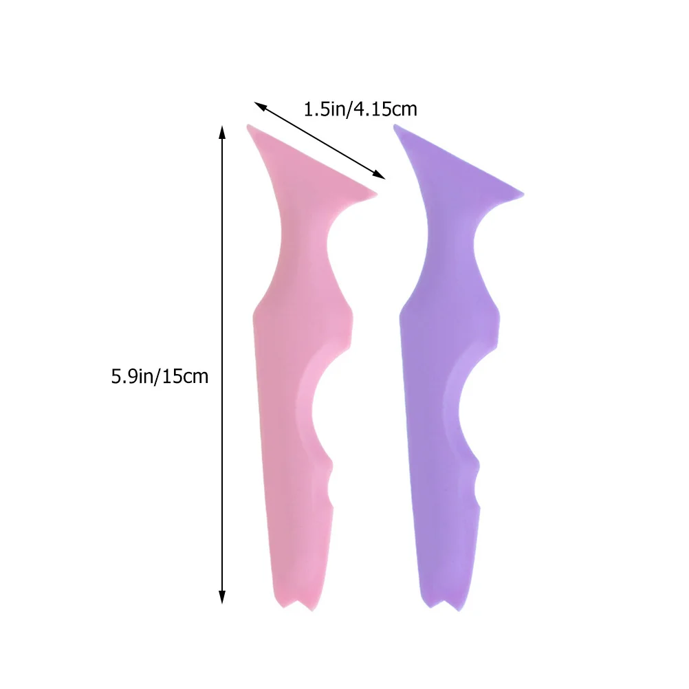 Plantilla de delineador de ojos, ayuda de maquillaje de silicona, herramientas multiángulo, aplicador de máscara delineador de ojos, lápiz labial, ayuda para usar, suministros de maquillaje, 2 uds.
