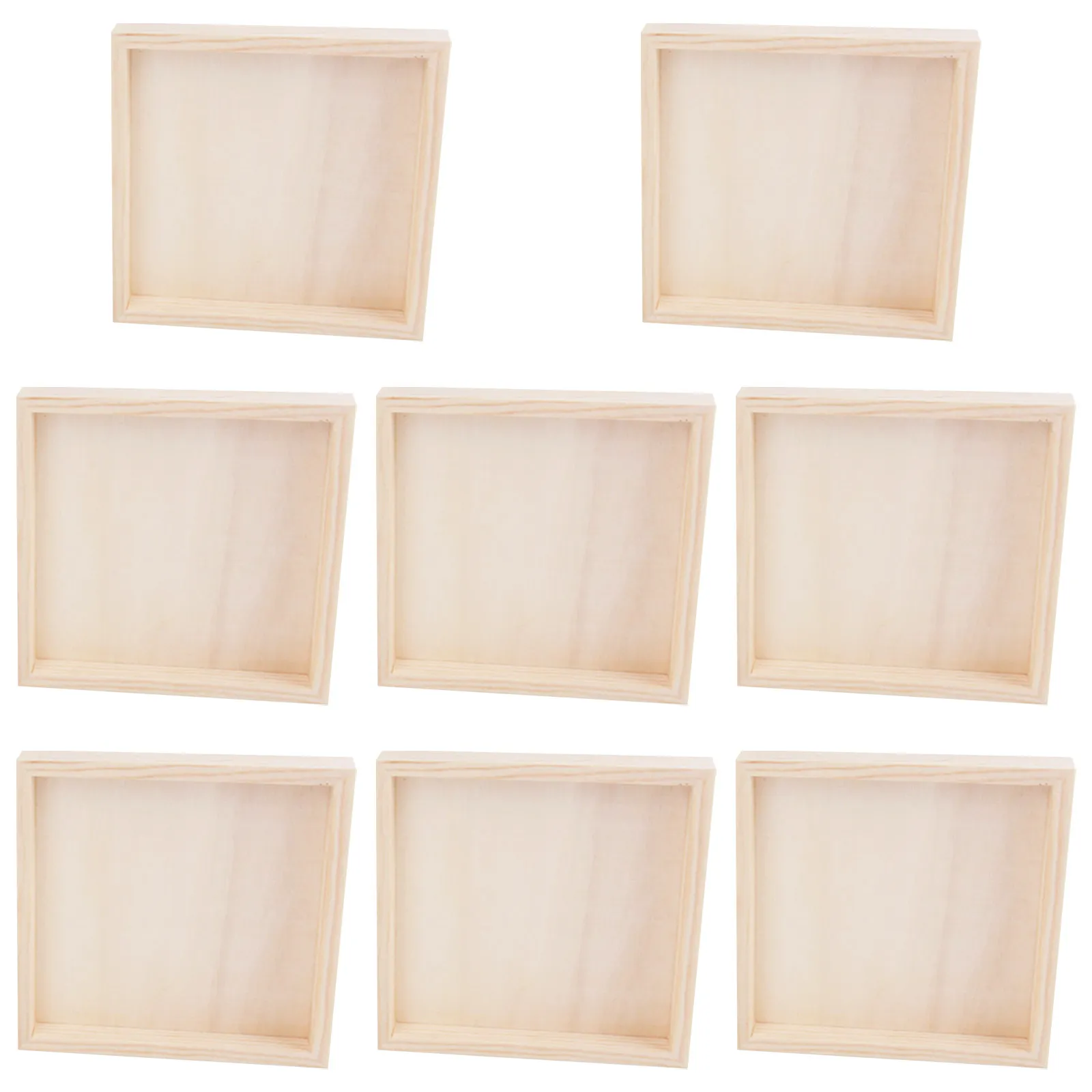 

8Pcs Wooden Puzzle Sorting Trays for 9 Cube Blocks Jigsaw Sorters Storage Craft Supplies Puzzle Display Organizer