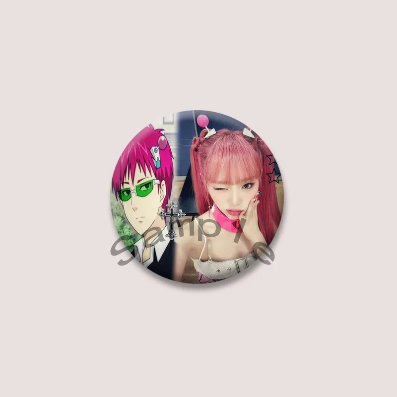 أنيمي دور سايكي K تشيبي المينا بروش دبابيس على حقيبة الملابس والاكسسوارات الكرتون شارة التلبيب طوق مجوهرات هدايا لصديق الاطفال