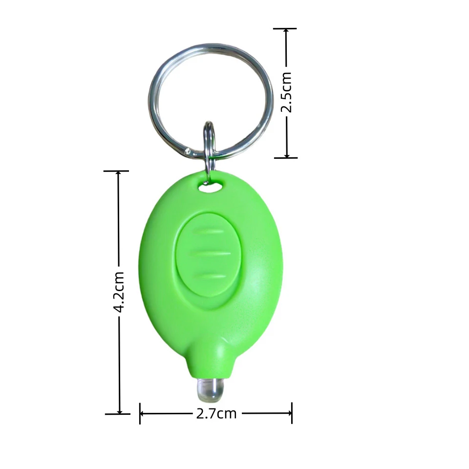 2PCS Mini Keychain LED Flashlight UV Torch Keyring Lamp Button Battery Lanterns White Light Children's Outdoor Light Torch