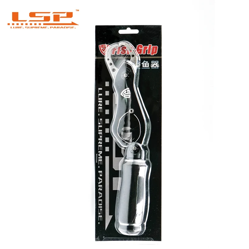 LSP Fish Gripper With Scale Aluminum Alloy Telescopic Handy Lanyard Ergonomical Handle Fishing Gifts for Men Fishing Tackle