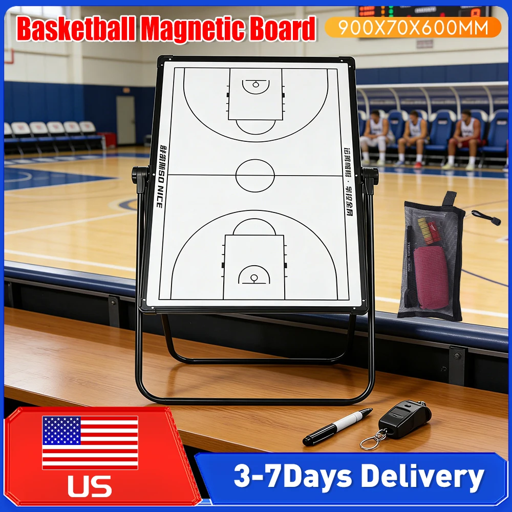 

Double-Sided Whiteboards with Markers Eraser Multifunctional Tactic Board Multi-Purpose for Basketball Soccer Volleyball Coaches