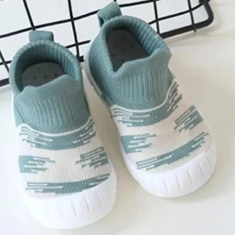 

Lightweight Soft Toddler Shoes Baby Early Education Shoes Knitted Breathable Non Slip Outdoor Wearable Soft Soled Shoes