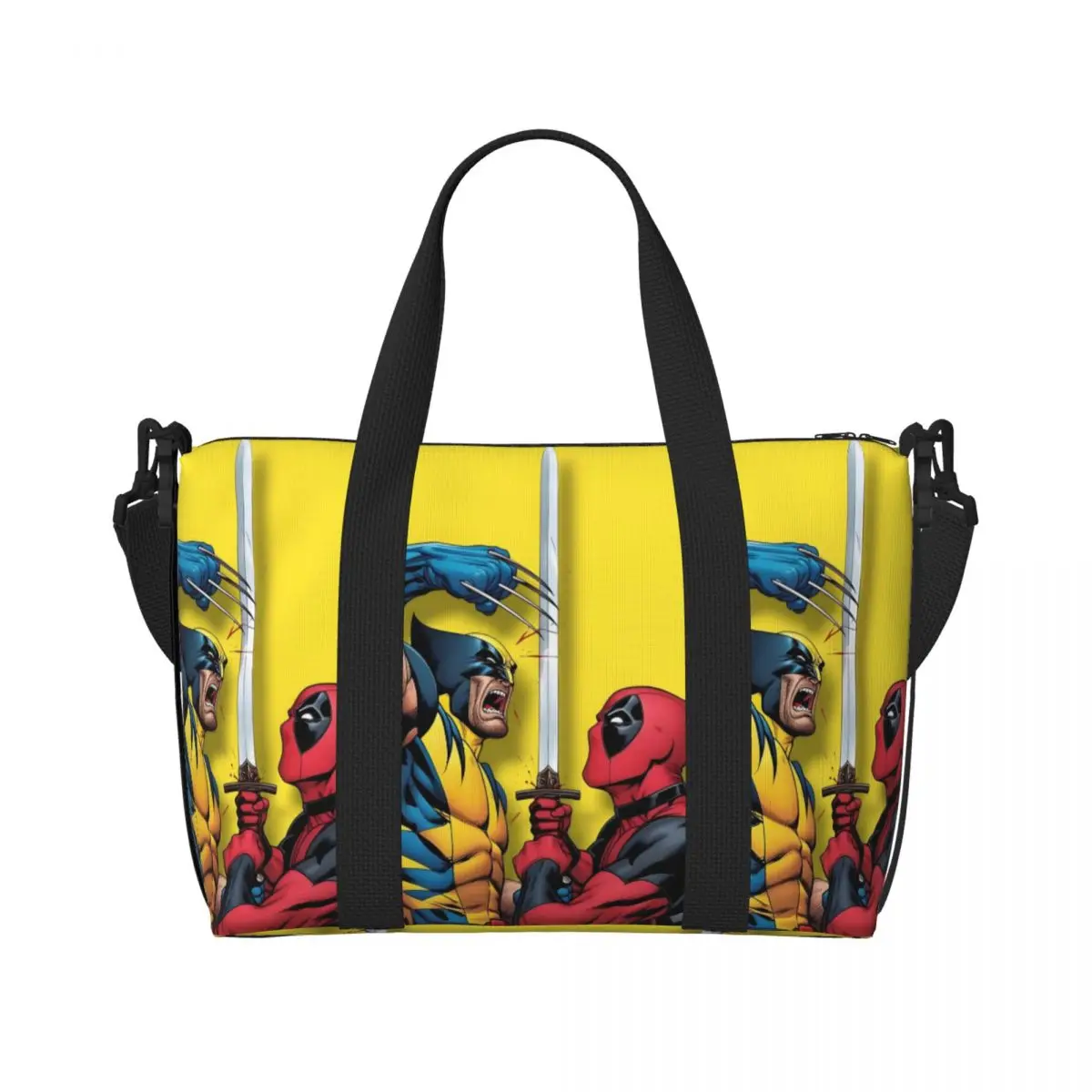 

Custom Deadpool Cool Tote Bag Women Large Capacity Funny Anime Cartoon Beach Gym Shoulder Travel Bag