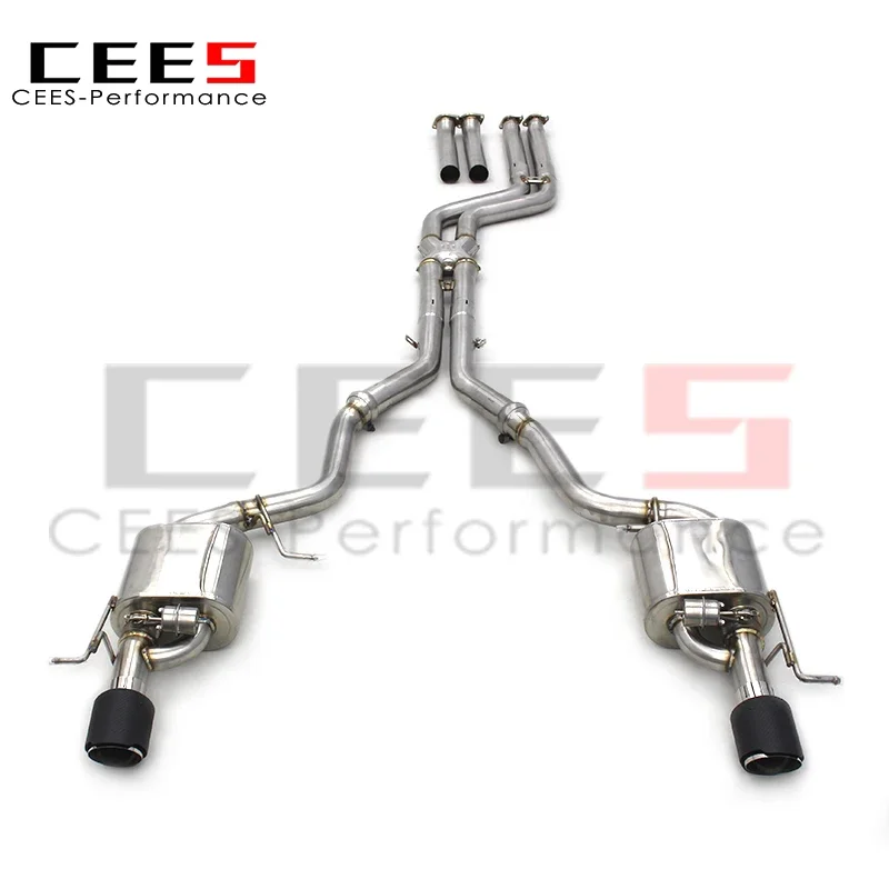 CEES Valved Catback Exhaust System For BMW BMW Z4 E89 2.5L/3.0L/2.0T/3.0T 2009-2017 Stainless Steel Carbon Fiber Tip Resonators
