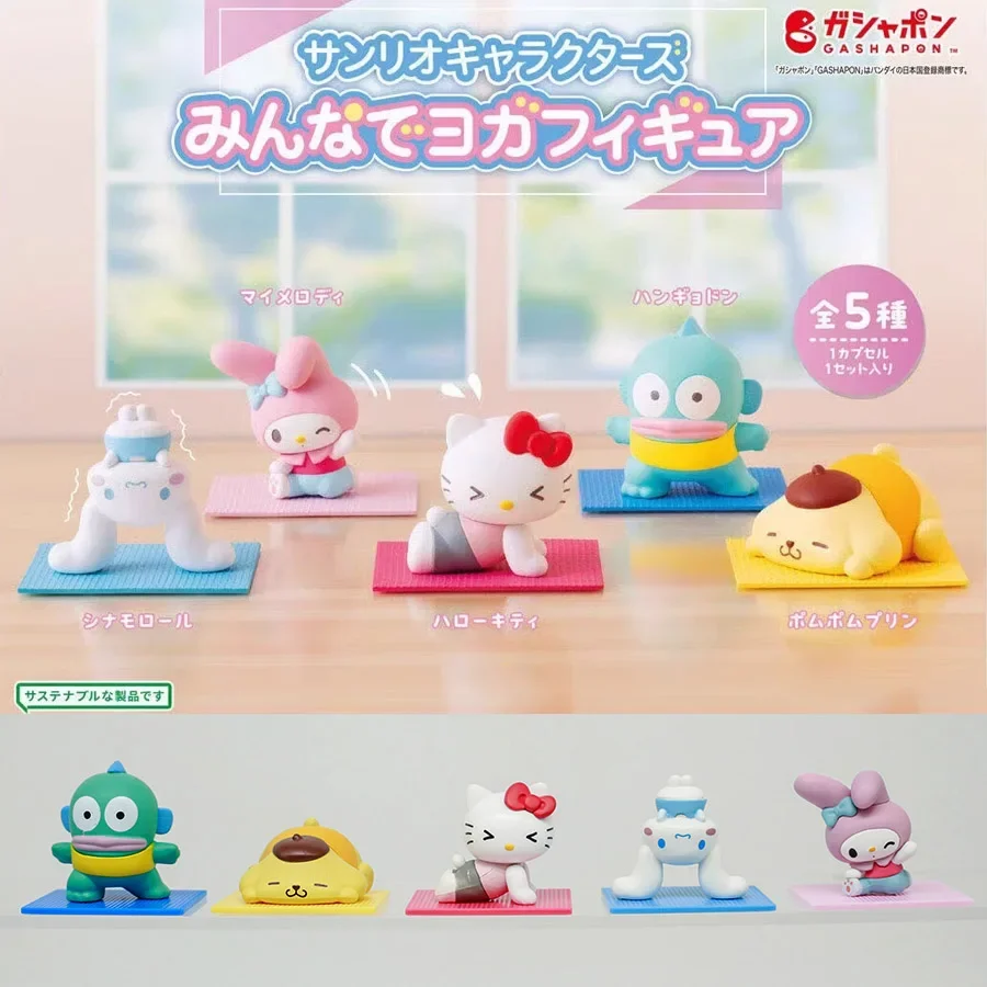 

Капсула Gashapon, игрушка Sanrio, персонажи Hello Kitty, слепая коробка, мини-фигурка, коллекция Hangyodon, Cinnamoroll, декор для стола, подарок для детей