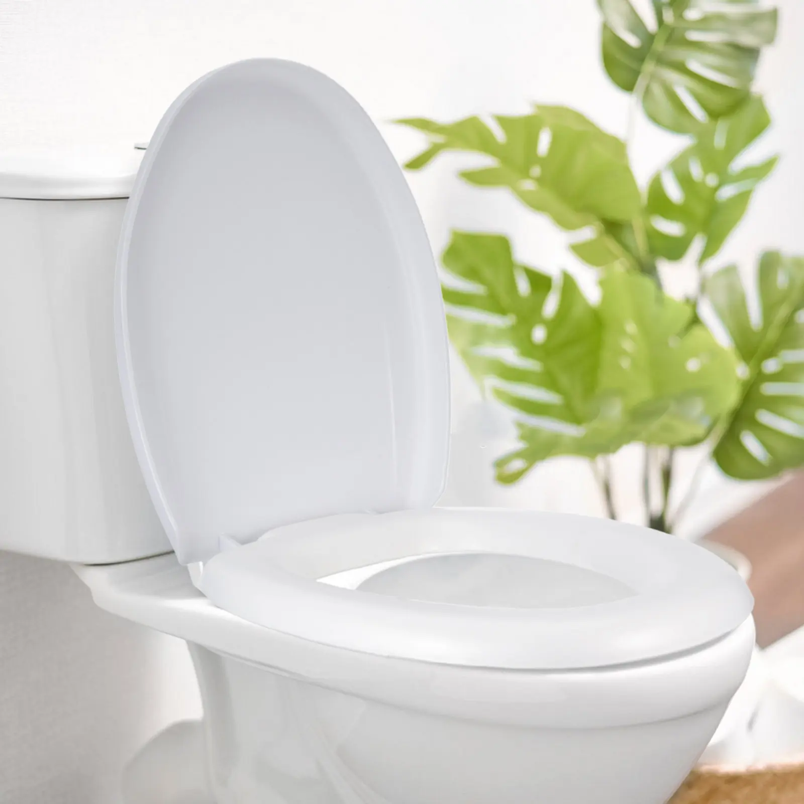 

Eva Toilet Seat Replacement Soft Padded Slow Close 44x35cm Elongated Waterproof Comfortable Bathroom Seat Senior Elderly