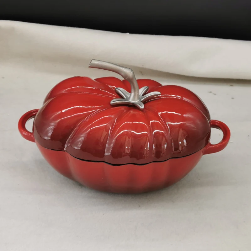 Enameled Cast Iron Dutch Oven, Tomato Oven