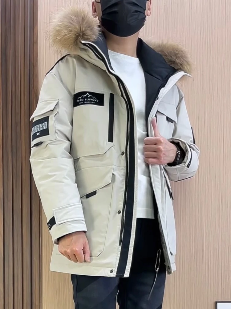 

Высококачественная мужская утепленная пуховая куртка для осени и зимы, новинка, модная, повседневная, стильная, молодежная, антибактериальная