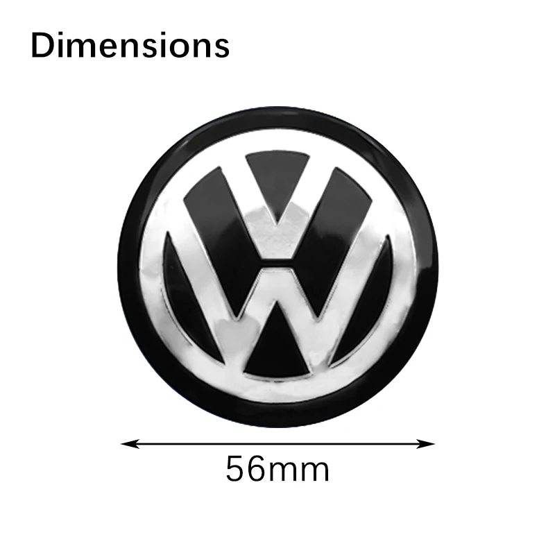 4pcs Car Wheel Center Cover Stickers Hub Cap Auto Decoration Accessories For Volkswagen R Golf 4 Motion GTI Polo Touran Octavia