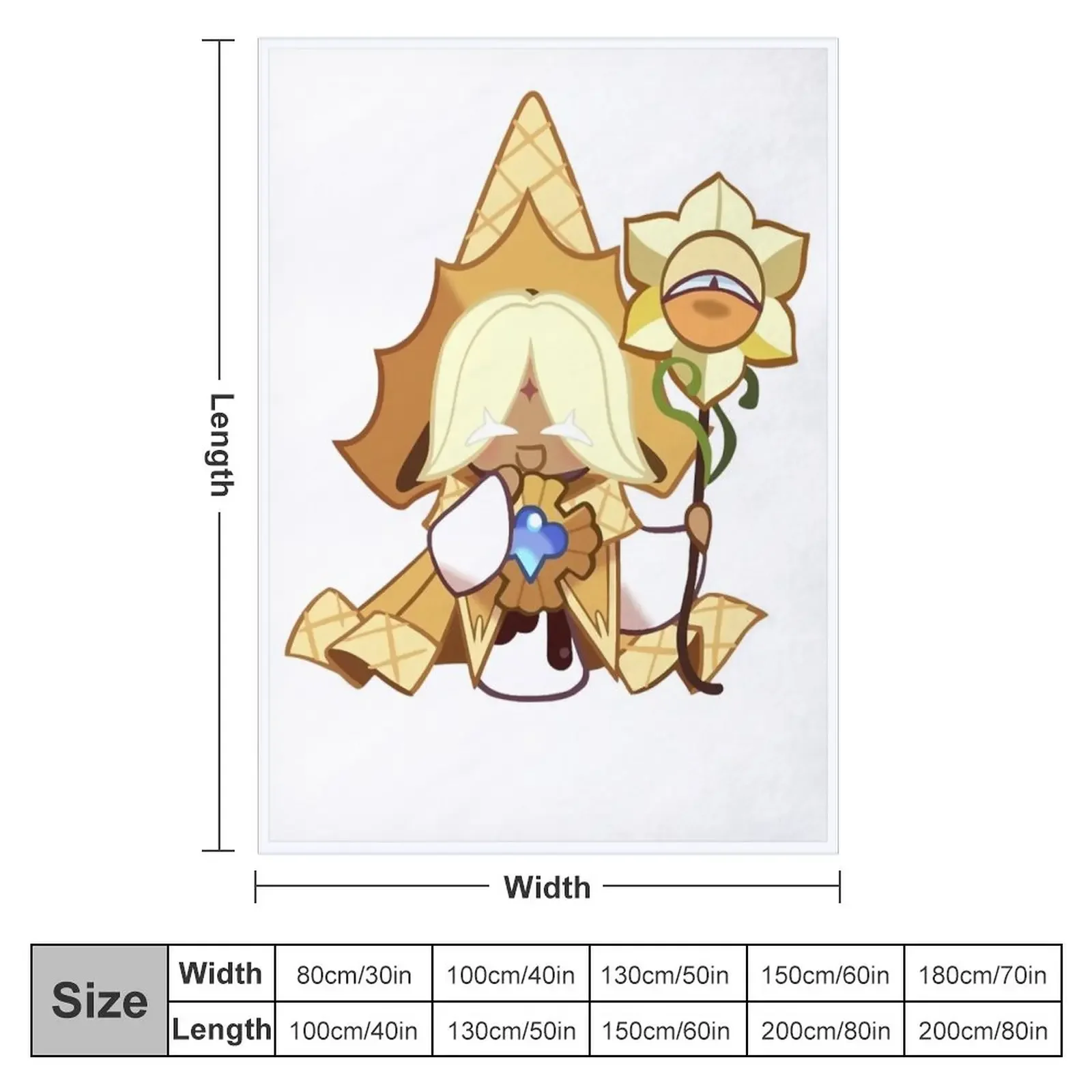 Pure Vanilla Cookie (Cookie Run Kingdom) Throw Blanket Cute Plaid Summer Softest Blankets