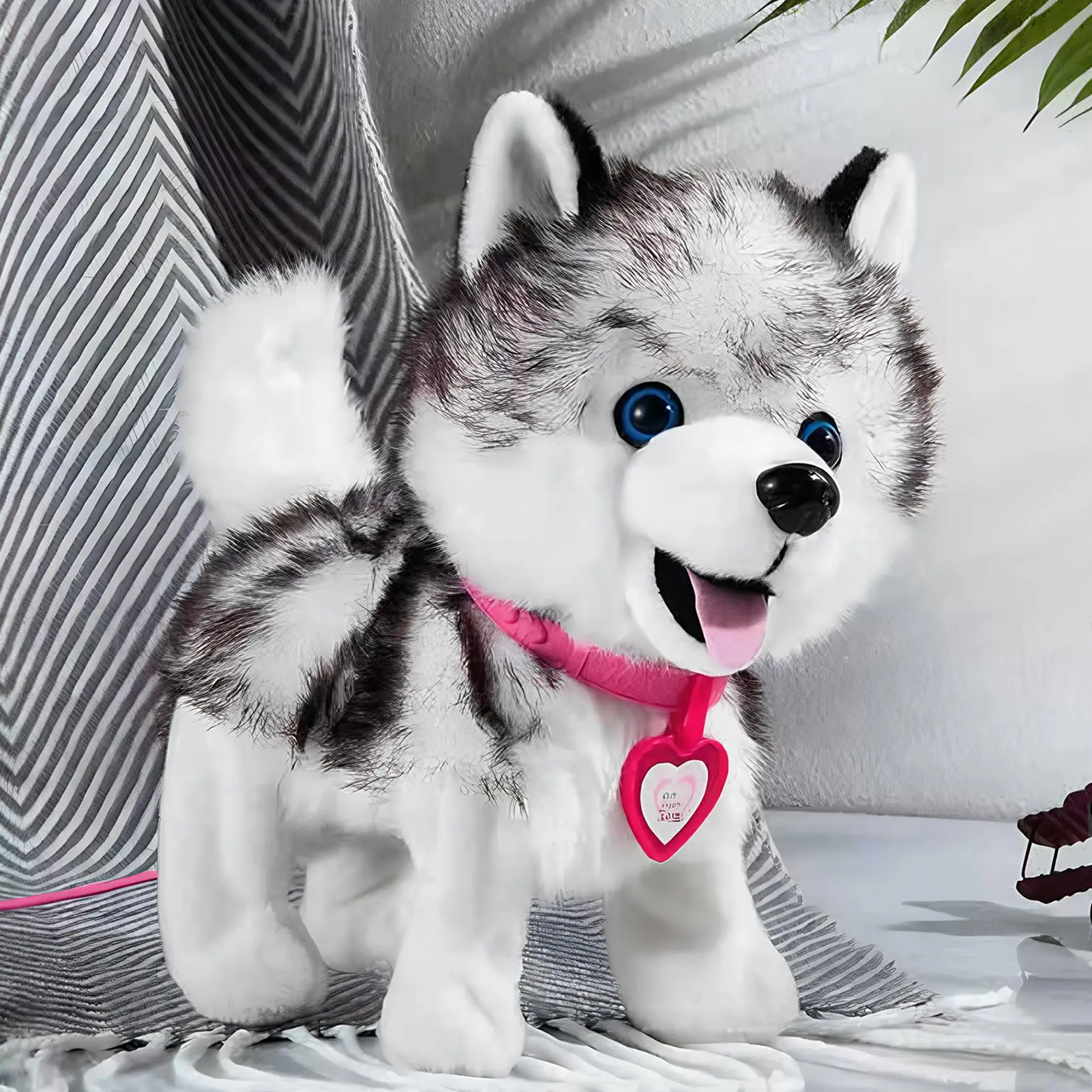 สุนัขไฟฟ้าสำหรับเด็ก นุ่มเหมือนจริง พร้อมกระเป๋าหิ้ว ร้องเพลง ส่งเสียงเห่า สำหรับเด็กชาย เด็กหญิง วัยรุ่น เด็กๆ ใช้ในห้องนั่งเล่น