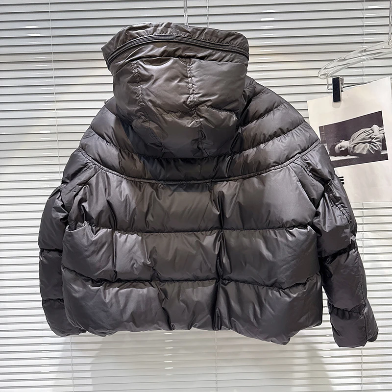 2025 Inverno Nuovo stile americano Industria pesante Bordo di perforazione Crimpatura Giacca in cotone caldo con cappuccio Cappotto di design alla moda