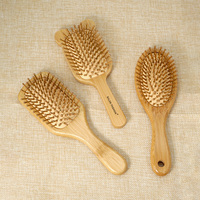 Bamboo Hair Brush Air Bag Wide Teeth Bamboo Combs Smooth Massage Scalp Brush Barber Comb Women Hairdressing Styling Hair Tools