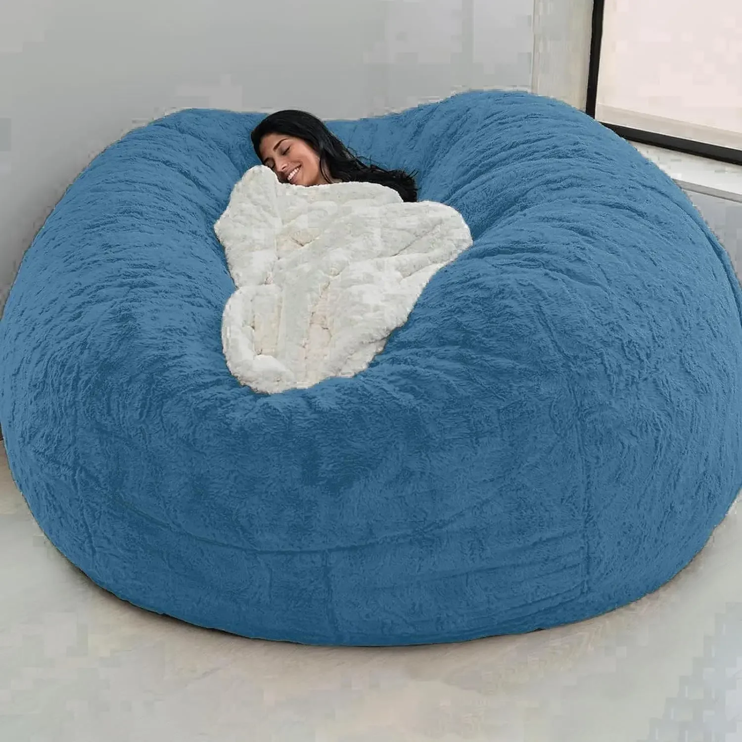 

Giant Bean Bag Chair for Adults,Bean Bag Chairs in Multiple Sizes and Colors Giant Foam-Filling Required-Machine Washable Covers