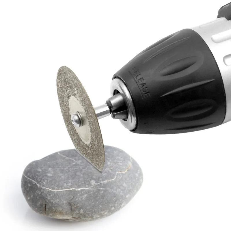 10 Stück 16–45 mm Schmirgel-Diamant-Schneidebohrer mit 2 3 mm Dorn für Dremel-Bohrer, Holzbearbeitung, Keramikschneider, Elektrowerkzeuge – Detail 4