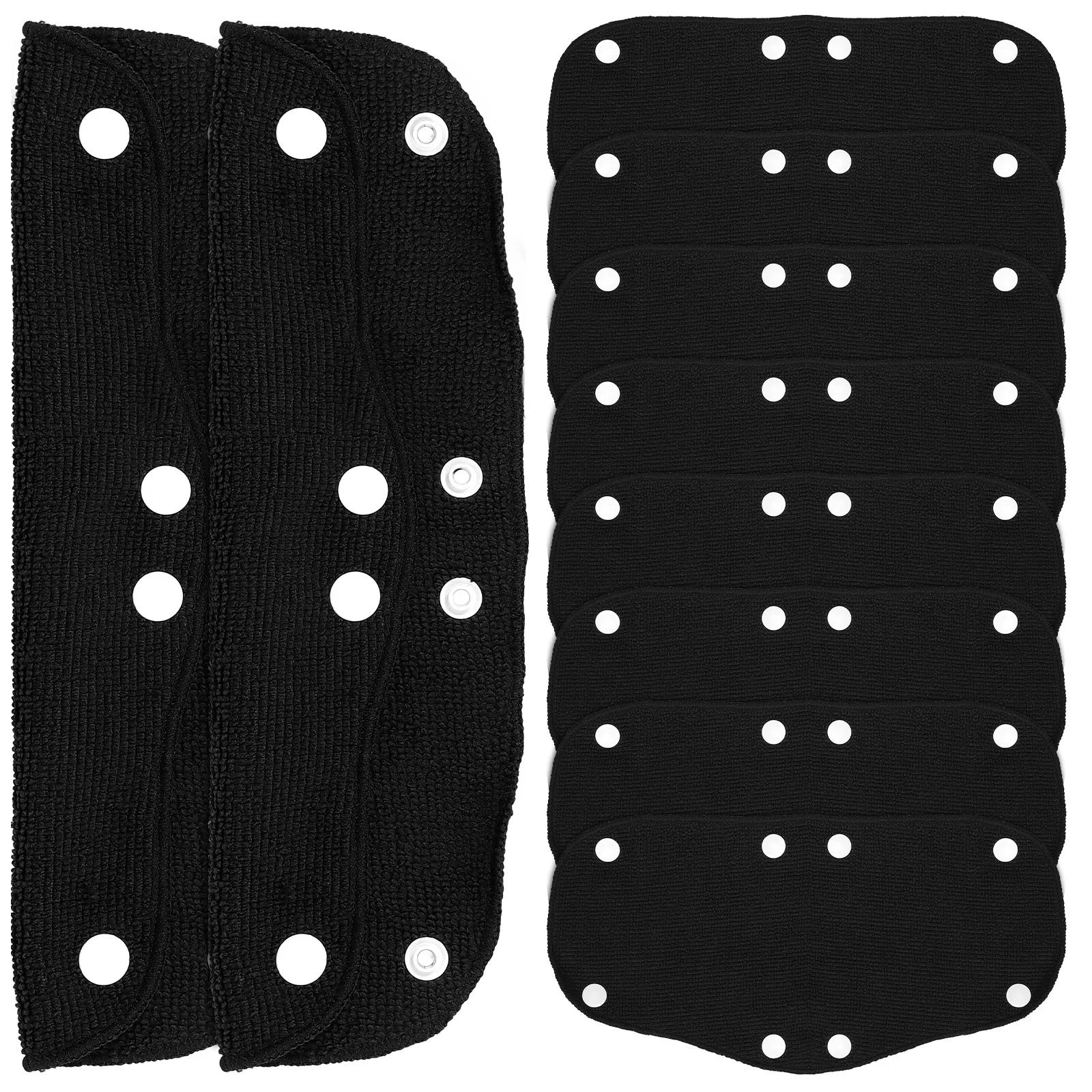 Bandes anti-transpiration lavables pour casque rigide, 10 pièces, accessoires de sécurité, bouton-pression, retrait facile, bandes anti-transpiration lavables
