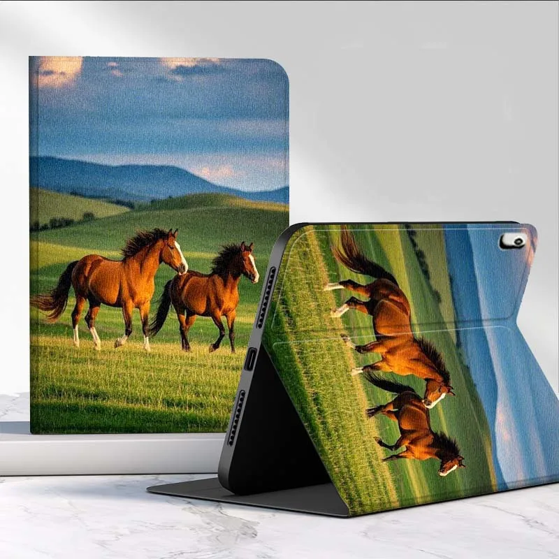 

Grassland Horse Racing For Huawei MediaPad MatePad Pro Air 12 X T5 T10S M6 M5 C5e SE 11 11.5 10.4 Inch Tablet Case