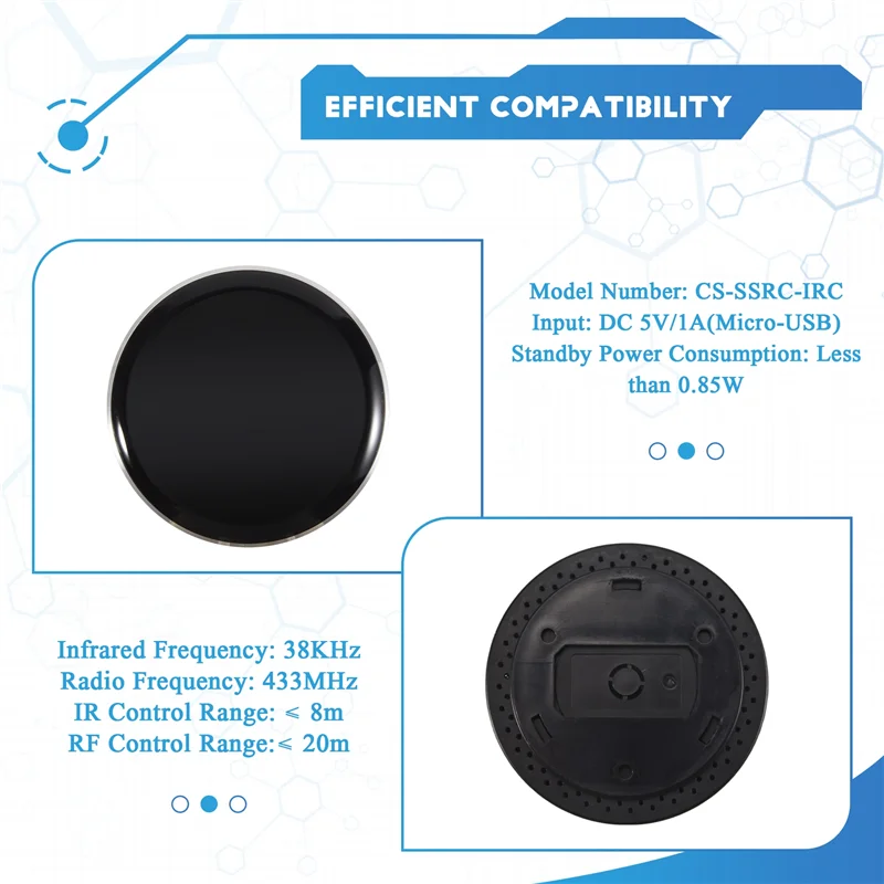 Reliabletuya Smart Infrared Wifi RF Universal Remote Control USB Controller Home Hub IR Blaster Work With Alexa Google Home Siri