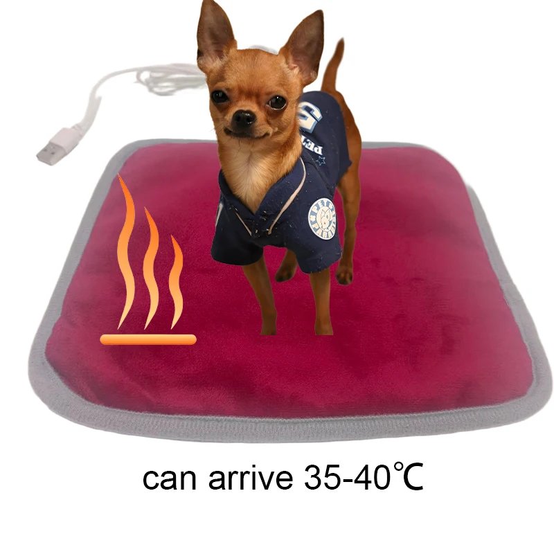 Winter Pet Heating Blanket Temperature Warm Cat Dog Mattress Indoor Heating Pad Pet Supplies USB Heating Pad