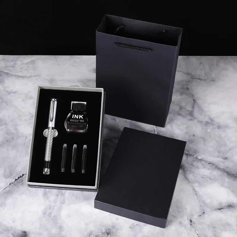 Opening gift set ink bag ink pen set teacher and student gift metal pen school supplies  calligraphy pen  pens for writing