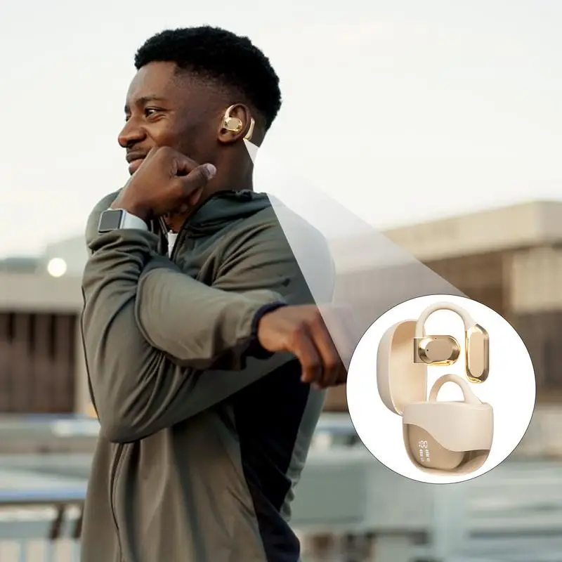 Fones de ouvido abertos fones de ouvido de condução óssea fones de ouvido claros chamadas redução de ruído smartphone tablets fones de ouvido para