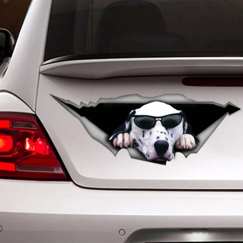 Dalmatian Car Stickers Pet Decoration for Auto Window Trunk Bumper Cover Scratches Durable Motorcycle Tank Stickers