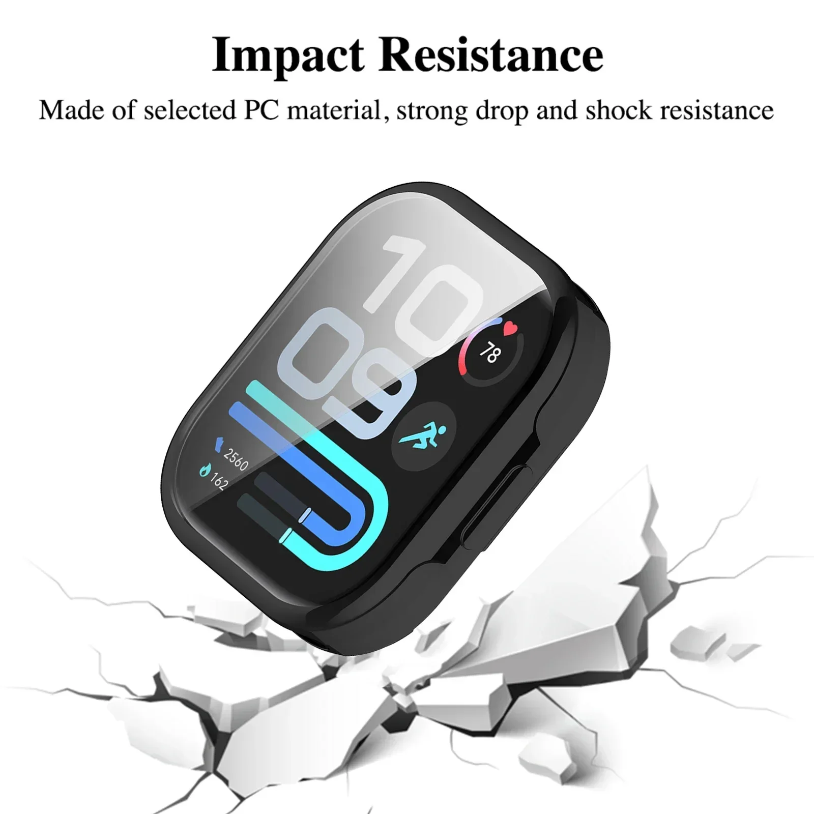 Tempered Glass+PC Case for Redmi Watch 6 Active 6 Lite Anti-fall Full Covering Bumper Protector Shell Redmi Watch 6 Lite Cover