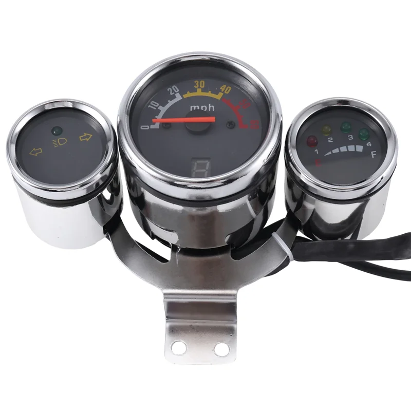 

High Quality 1 Pack ATV Speedometer Stopwatch Gear Steering Signal Three Meters Easy Install For Longding Big Bull Big Dinosaur,