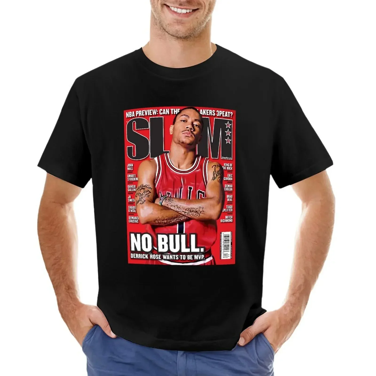 Derrick Rose Slam T-Shirt hippie clothes for a boy workout shirts for men