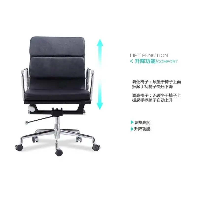 

Office Aluminum Minimalist Chair PU Frame Ergonomic Mid-Back Desk Swivel Seat Computer Chair Office Furniture Gaming Chair