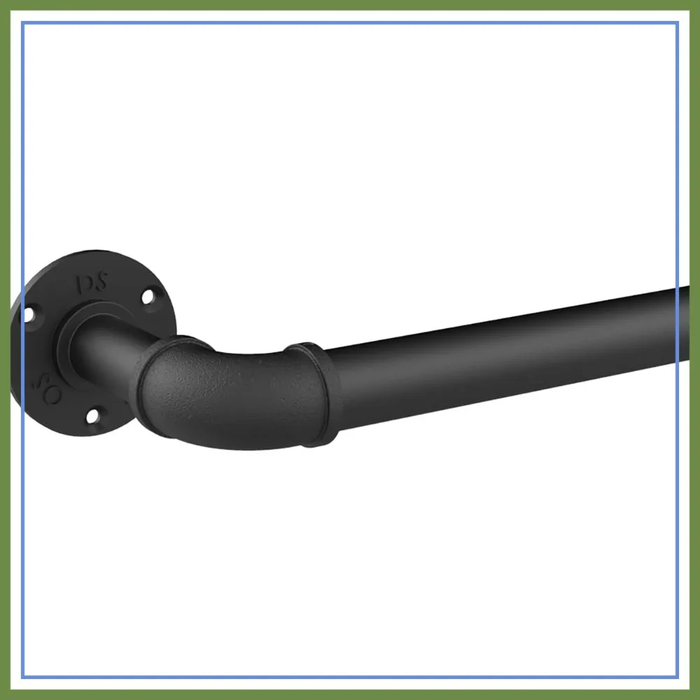 

Industrial Curtain Rods, 72-144 Inch, 1-1/8 Inch Diameter, Wrap Around Curved for Indoor and Outdoor, Modern Design
