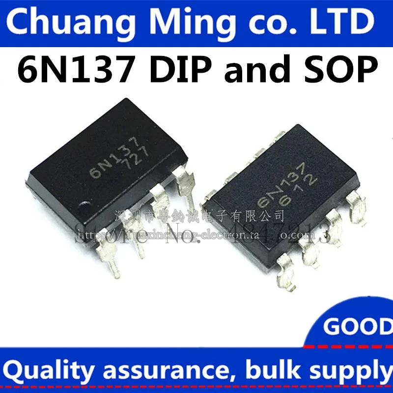 Free Shipping 100pcs/lots 6N137 6N 137 EL6N137 DIP-8 SOP-8 DIP SOP In Stock