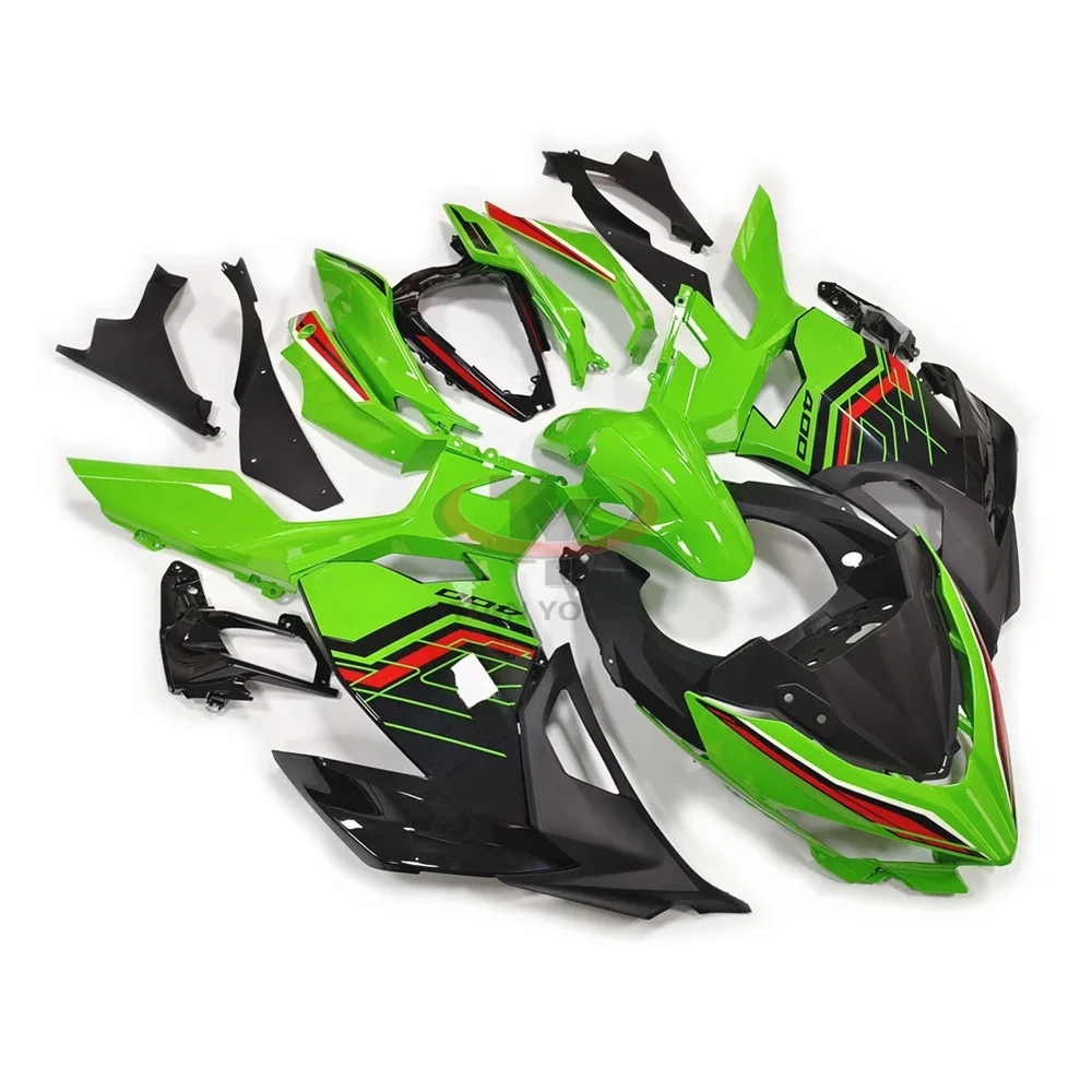 Motorcycle For Ninja400 ninja 400 2018-2024 Full Fairing Kit Bodywork Cowling Injection 2023 Prints with Green and Black Lines