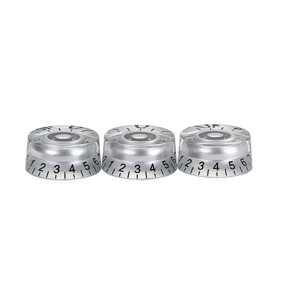 

3 PCS/ Set Guitar Volume Tone Control Knobs Rotary Knobs for Style Electric Guitar Parts Replacement (White)