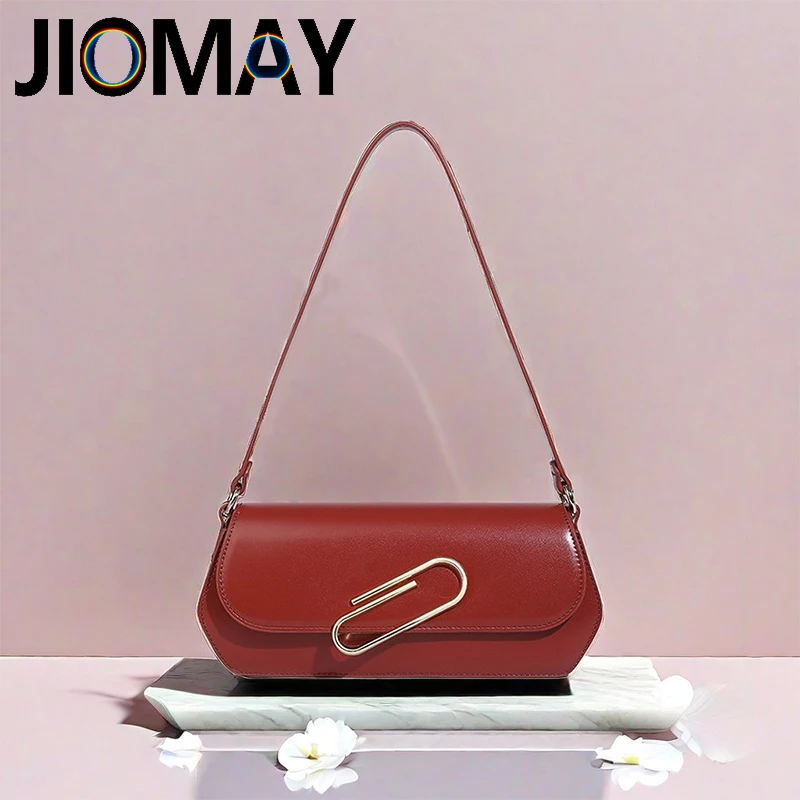 JIOMAY New Design Fashion Purses Luxury Handbags For Women Personality Design Solid Color Versatile Square Shoulder Bags