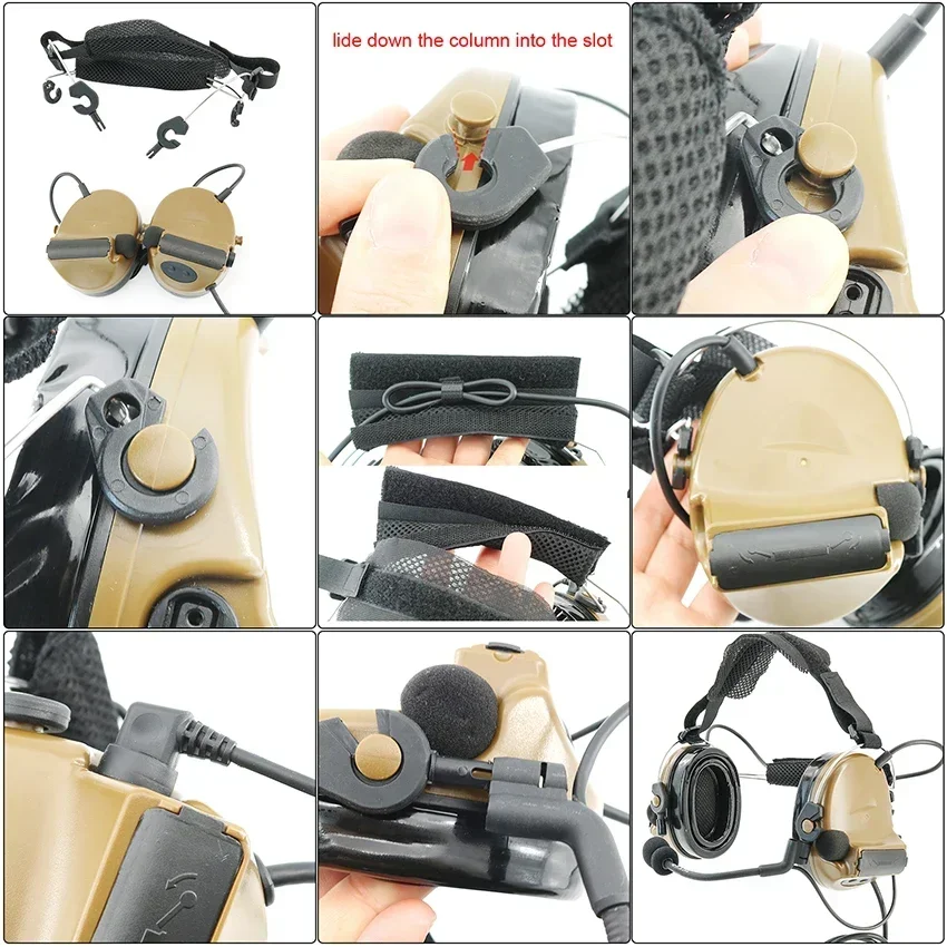 【新品】TAC-SKY COMTAC イヤマフ ヘッドセット Tac-sky-タクティカルシューティングヘッドフォン、ヘッドバンド