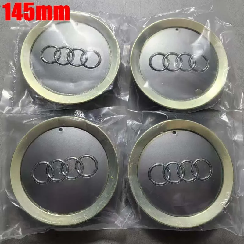 4Pcs 145mm Wheel Center Caps Rim Hub Cover 4E0601165A Car Accessories For Audi S8 A6 S6 A8 Quattro Emblem 4E0 601 165 A Hubcap