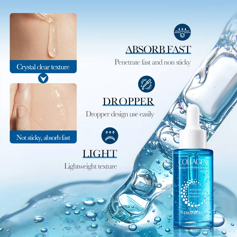 

Коллагеновая увлажняющая жидкость, антивозрастная сыворотка, против морщин, осветление, омоложение кожи, мгновенное разглаживание, восстановление морщин