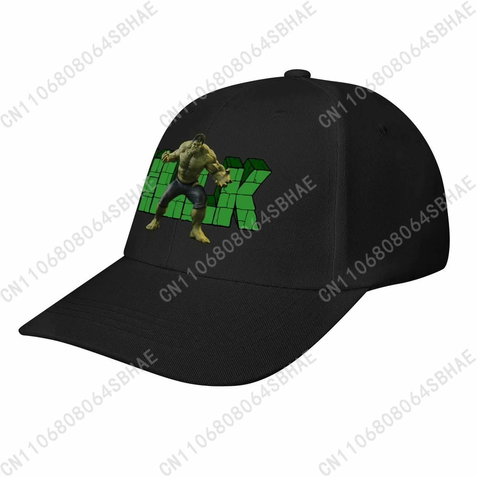 

Marvel The Incredible Hulk Baseball Cap Men Women Curved Brim Washed Rubber Print Adjustable Daily Wear Cap Custom Cosplay