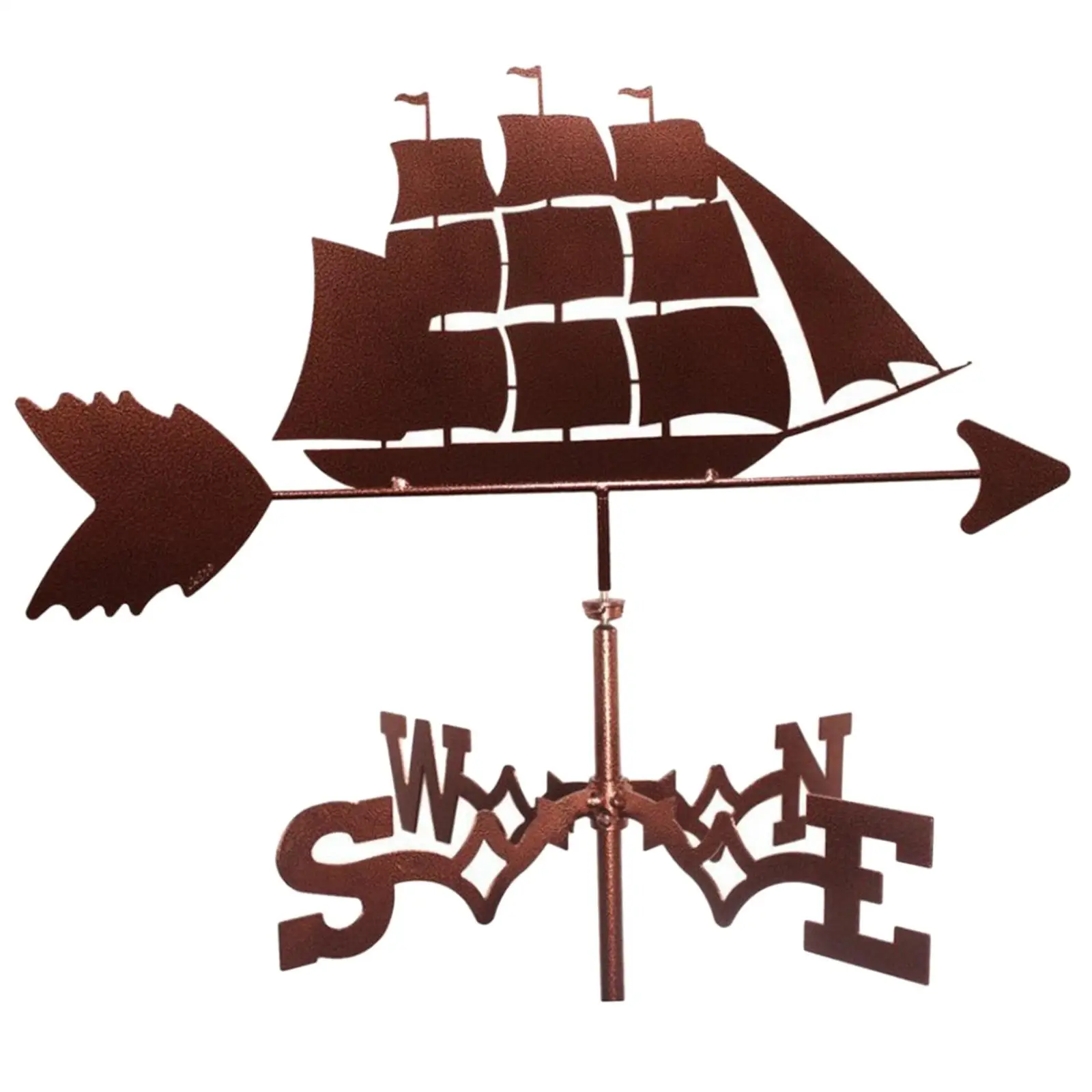 

Stainless Iron Sailing Ship Weathervane Weather Vane Yard Garden Barn Scene